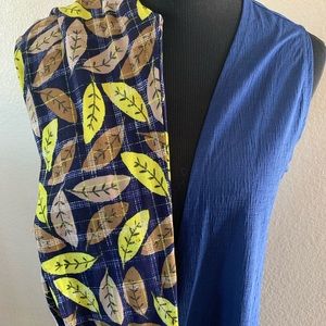 Lularoe Navy Small Joy OS leaf legging set